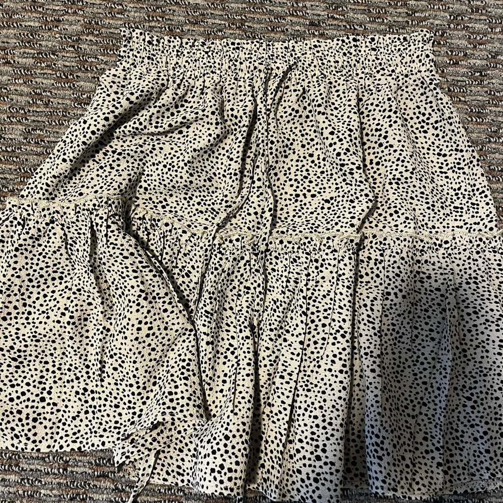 XS Adjustable Tie Waist Leopard Print Mini Skirt from Amazon